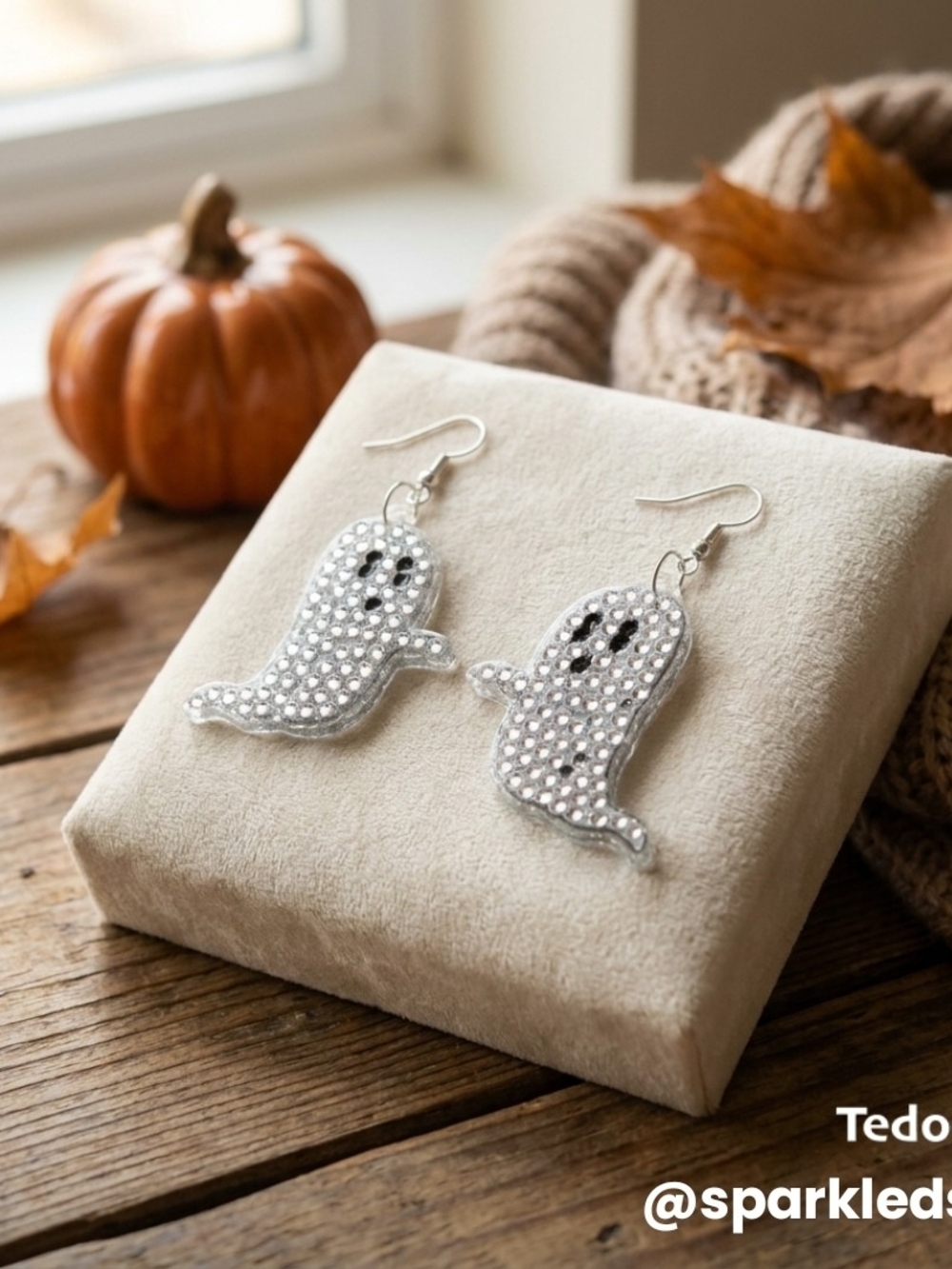 Sheet Happens Ghost Earrings 👻 Handmade Halloween Dangle Earrings